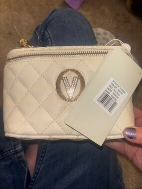 Vince Camuto Ivory Quilted Crossbody Pouch
